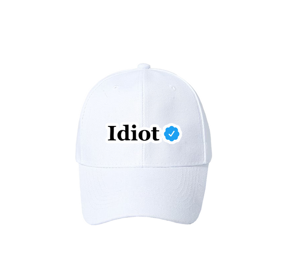 idiot typography Cap